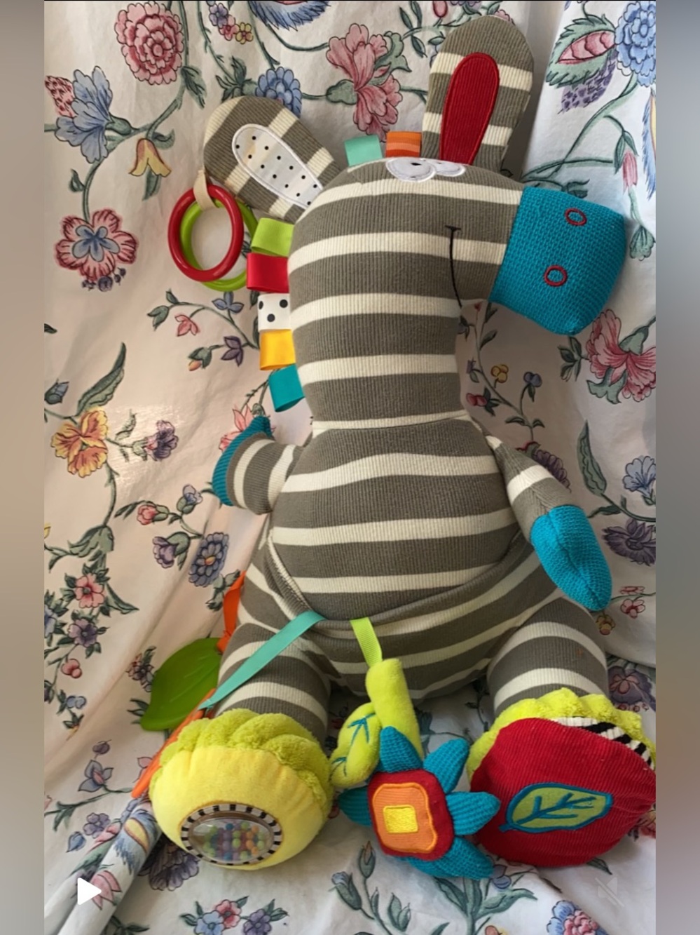 $50 for 3 - Dolce -  big Activity Zebra Interactive Stuffed Animal Plush Toy